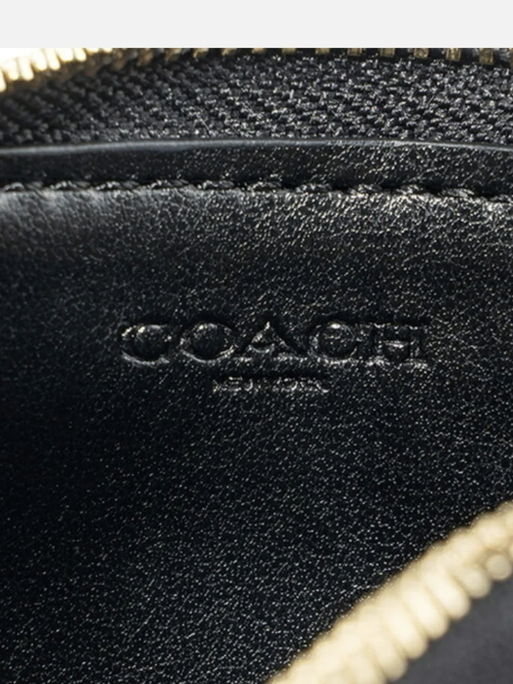 Coach Signature Zip Card Case Wallet - Brown/Black